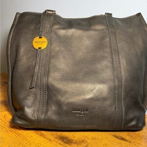 Margot Black Leather Tote
